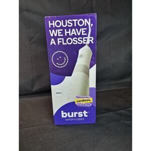 Burst Water Flosser Cordless Removable 360 degree rotating tip White Never Used